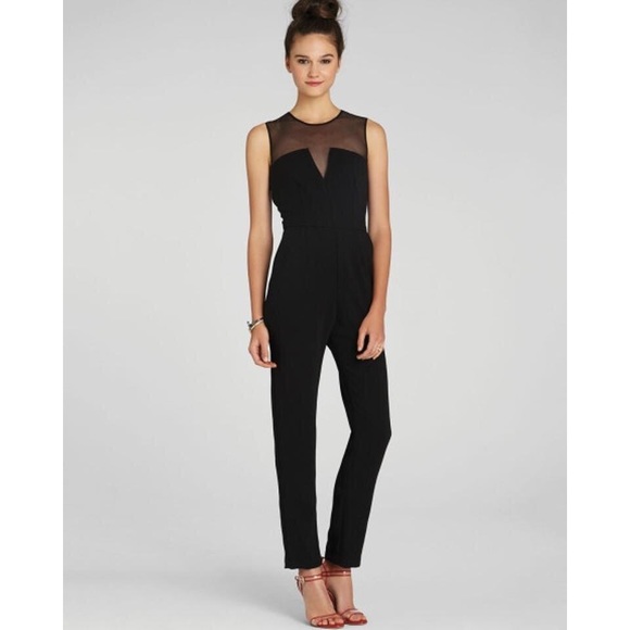 Mesh panel jumpsuit Clearance